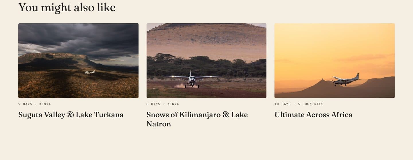 Three related safaris