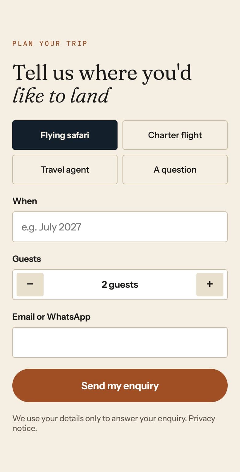 Mobile plan your trip